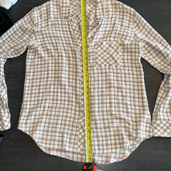 Rails Brady Seersucker Button Up Shirt Powder Steel Brush - Picture 11 of 11